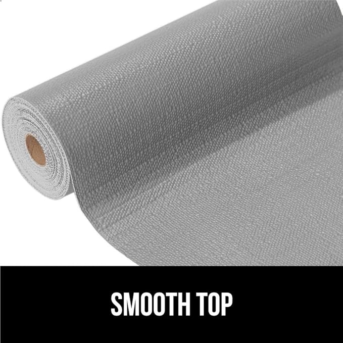 GORILLA GRIP DripGuard Shelf Liner, Non-Adhesive Drawer and Kitchen Cabinet Protector, 20x240 In, Strong Grip Slip Resistant Underside, Smooth Surface Liners for Cabinets, Bathroom Closets, Light Gray - Image 9