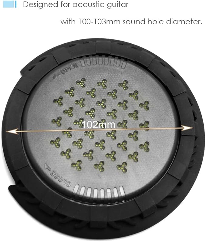 Heysland 3 in 1 Guitar Humidifier Moisture Reservoir Dehumidifier Acoustic Guitar Sound Hole Cover for Diameter 100 to103mm Soundhole - Image 3