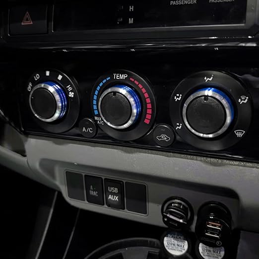 JDMCAR Compatible with Toyota Tacoma 2005-2015 A/C Air Conditioning Control Switch Knob Button, HVAC Control Knob Tacoma Heater Temperature HVAC Fan Control Knob (A Set of 3 Knobs) - Blue - Image 9