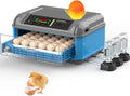 Egg Incubator for Hatching Eggs - Chicken Egg Incubator with Automatic Egg Turning, Humidity Control, Water Adding System, Egg Candler, Ideal for Chicken, Duck, Quail Eggs (24 Eggs) by DEZHXHE