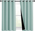 NICETOWN 100% Blackout Curtains 54 inches Long, Double-Deck Completely Blackout Window Treatment Thermal Insulated Lined Drapes for Small Window (Aqua Blue, 1 Pair, 46 inches Width Each Panel) by NICETOWN