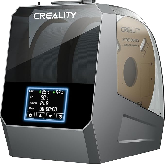 2026 New Official CREALITY Space Pi Filament Dryer Plus, 2 Spools Double 360° 160W PTC Fast Heating 3D Printer Filament Dryer Box, 4''LCD Touch Screen, One-Key Set Filament Drying for PLA PETG ABS TPU by Creality