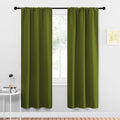 NICETOWN Blackout Christmas Curtains for Living Curtains, Bedroom Draperies with Rod Pocket, Nursery Essential Thermal Insulated Blackout Panels for Small Window (Olive Green, 1 Pair, 34 x 72) by NICETOWN