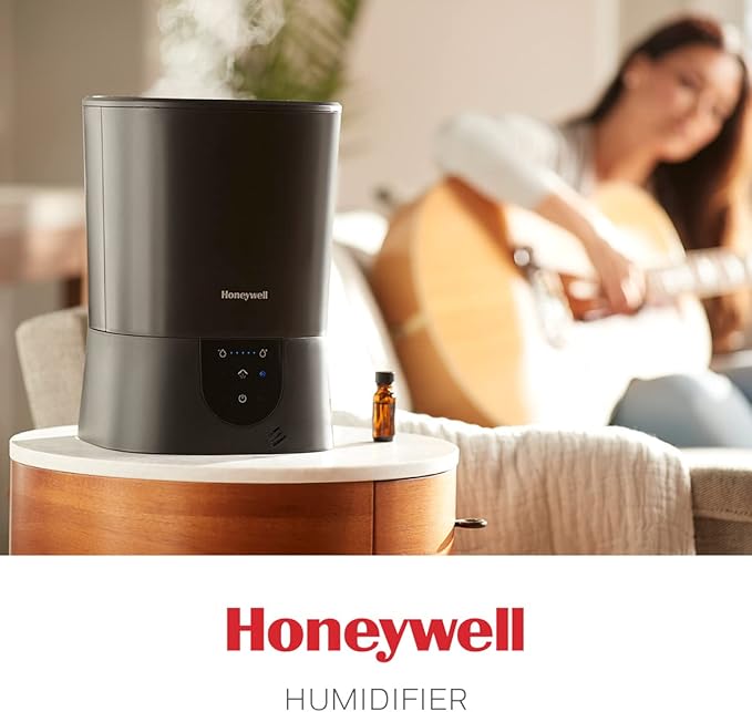 Honeywell Easy-to-Care Filter Free Warm Mist Humidifier, Medium Rooms, 1.5 Gallon Tank – Humidistat for Bedroom, Home or Office Black - Image 9