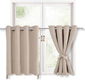 Hiasan RV Blackout Curtains for Bedroom, 52 x 30 Inches Long - Thermal Insulated & Light Blocking Window Curtains for Living Room/Kids Room, 2 Drape Panels Sewn with Tiebacks, Camel by Hiasan