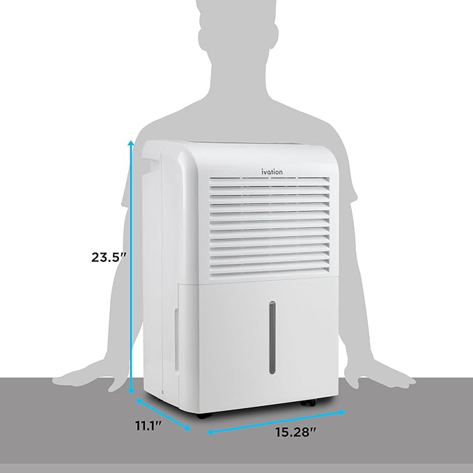 Ivation 4,500 Sq Ft Dehumidifier with Pump, Large Capacity Compressor Includes Programmable Humidity, Hose Connector, Auto Shutoff and Restart and Washable Filter (4,500 Sq Ft W/Pump) - Image 8