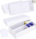 Trading Card Storage Box 2 Pack–1600 Count Cardboard Organizer with Dividers for MTG, TCG, Sports, Toploader by Leyzan