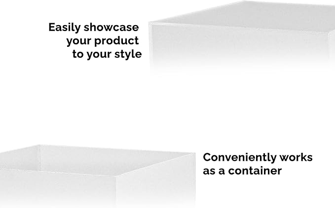 Acrylic Display Riser Boxes Frosted 3 Piece Retail Product Riser 2", 4", 6" High Nesting Bins One Open Side Merchandise Storage Box POP Showcase by Marketing Holders - Image 6