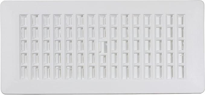 Decor Grates PL410-WH 4-Inch by 10-Inch Plastic Floor Register, White - Image 5