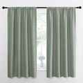 NICETOWN Window Curtains Blackout Drapes - Thermal Insulated Solid Rod Pocket Blackout Curtains/Draperies for Living Room (Greyish Green, One Pair, 42 by 63-Inch) by NICETOWN