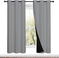 NICETOWN Full Shade Curtain Panels, Pair of Energy Smart & Noise Blocking Out Blackout Drapes for Dining Room Window, Thermal Insulated Guest Room Lined Window Dressing(Silver Grey, 42 x 72 inch) by NICETOWN
