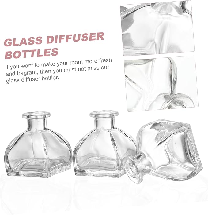 Veemoon Essential Oil Diffuser Bottles Set of 3 Fragrance Release Glass Jars for Home Office Party Wedding Spa Bathroom - Image 7