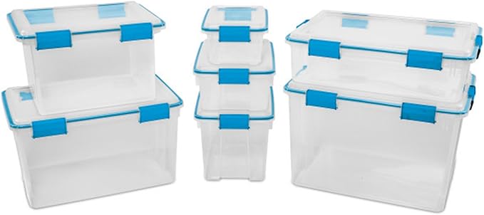 Sterilite 4-Pack Gasket Box, Weather-Resistant Storage Bins with Latching Lids, 80 Quart - Heavy-Duty Organizing Containers for Closet, Bathroom, and Office - Image 9