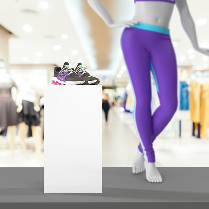 Marketing Holders Acrylic Display Riser Box White Acrylic Pillar 12" x 12” x 24” No Lid Hollow Pedestal Plinth 5 Sided Retail Merchandise Display Flower Tower Elevated Vertical Box Product Showcase - Image 7