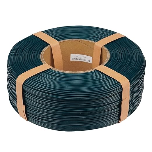 Inland V2 PLA PRO (PLA+) 3D Printer Filament Refill, 1.75mm Spooless Filament, Dimensional Accuracy +/- 0.03mm, 1KG (2.2lbs) Green Refill for Inland Reusable Spools, Bambu Lab Compatible - Image 3