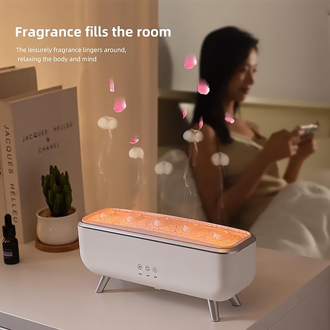 Jellyfish Oil Diffuser Humidifier,7-Color Gradient LED Lights,300ML Dynamic Sound Pickup Ultrasonic,Home Aromatherapy Diffusers,Remote Control Humidifier for Bedroom & Office - Image 4