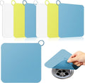 Yinkin 6 Pcs Drain Covers to Keep Bugs Out Silicone Shower Floor Tub Stoppers Bathtub Drain Stoppers Sewer Anti-Odor Mats Deodorizing Plugs for Bathroom(6 x 6 Inch,Square,Blue, Yellow and White) by Yinkin