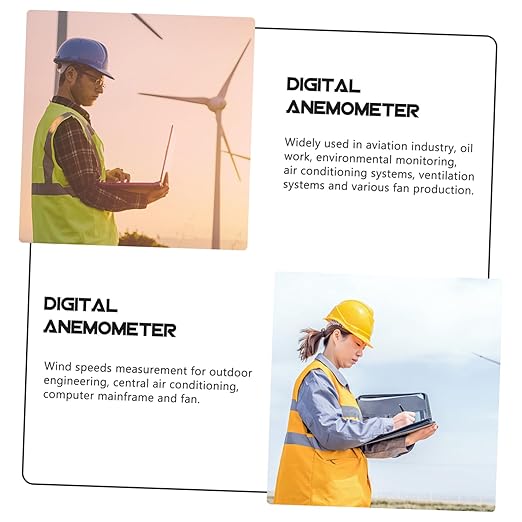 GLEAVI 1pc Digital Anemometer Hygrothermograph Wind Speeds Wind Gauge Handheld for Airflow Velocity for Environmental Monitoring Air Conditioning - Image 8