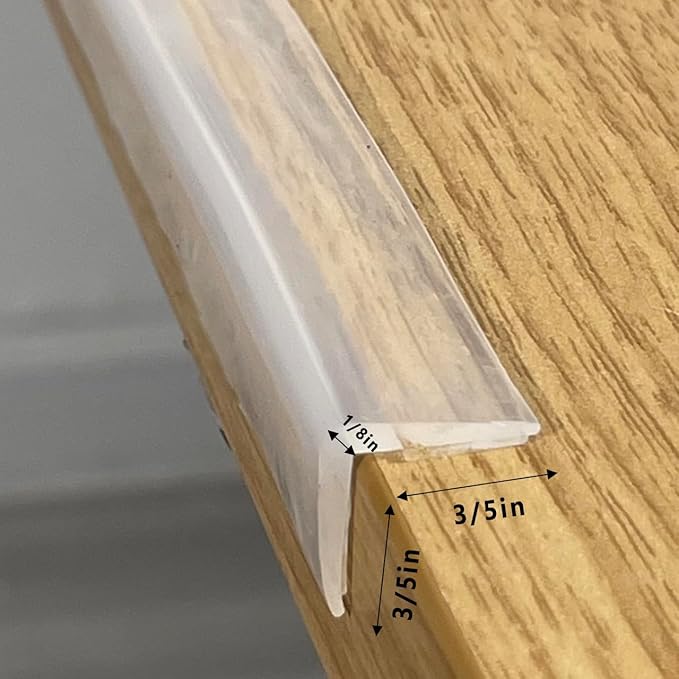 Edge Protector 100% Silicone, Baby Proofing Clear Table Corners Guards, Pre-Taped Adhesive Soft for Kids Proof Safety, Wall Furniture Bumper - Image 3