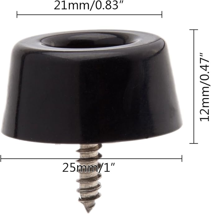 20pcs Round Furniture Pads,ULIFESTAR Furniture Feet Glides Sliders Carpet Saver Hardwood Floor Protectors Surface Protection for Chair Leg Caps Non Slip Furniture Grippers (Black) - Image 3