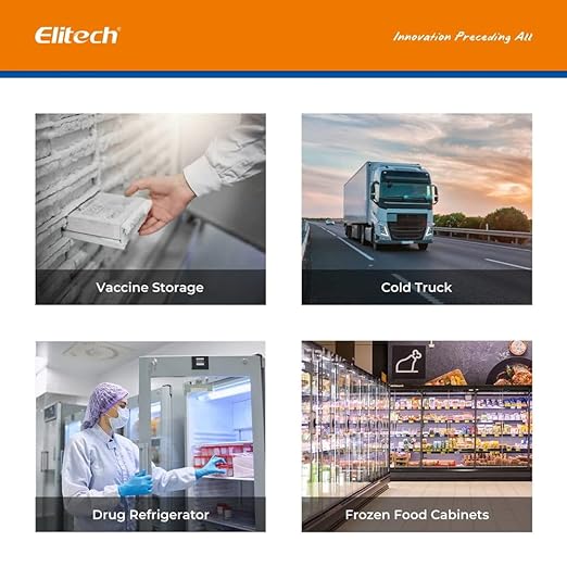 (Pack of 4) Multiuse Digital Temperature and Humidity Data Logger with Glycol (Range: -40 to 85°C) for Medicine, Vaccine Storage & Monitoring | Model: Elitech GSP-6 Pro - Image 9