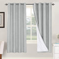 H.VERSAILTEX 100% Blackout Curtains for Bedroom Thermal Insulated Linen Textured Curtains Heat and Full Light Blocking Drapes Living Room Curtains 2 Panel Sets, Glacier Gray, 52x72 Inch by HVERSAILTEX