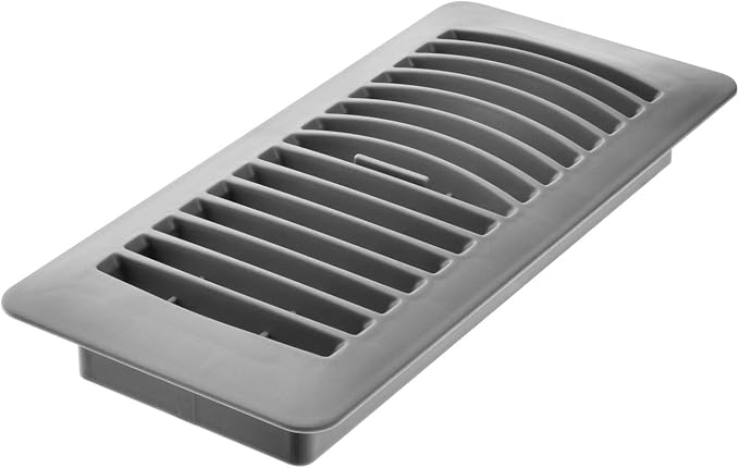 Imperial RG1443 Louvered Plastic Floor Register, 4x10 Inch, Gray, 5 Pack - Image 2