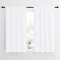 NICETOWN Kitchen Curtains, Short Home Decoration Curtains & Drapes, Small Window Draperies for Dining Room, Cupboard (White, 42 in x 54 in (W x L), Set of 2) by NICETOWN