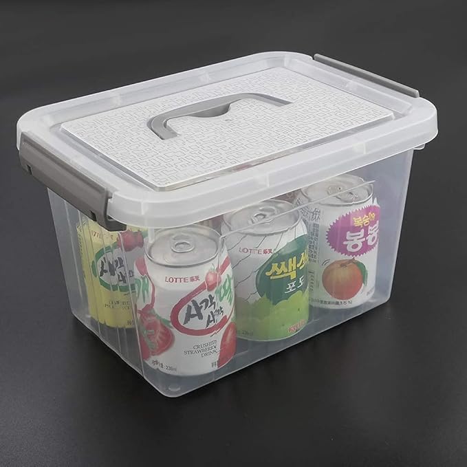 6 Liter Plastic Bins with Lids, Clear Storage Boxes Set of 6 - Image 4
