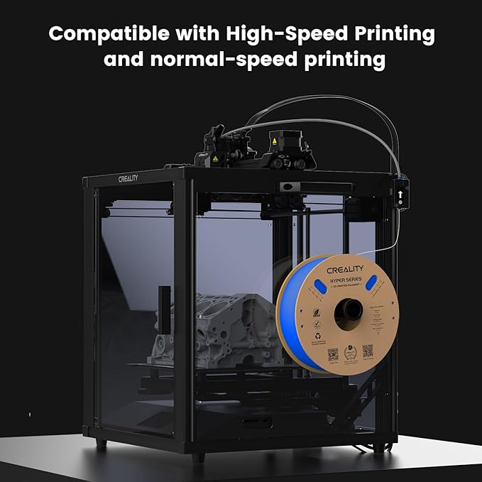 Creality Hyper 3D Printer PLA Blue Filament High Speed Printing 1.75mm 2.2lbs Spool ±0.03mm Dimensional Accuracy Flow Durable Resistant Smooth for Ender 3 v3 Plus KE K1 Max K1C 3D Printers - Image 3