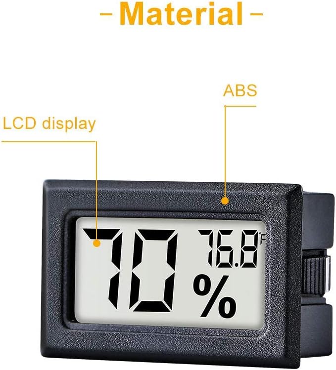 12 Pack Pgzsy Mini Small Digital Electronic Temperature Humidity Meters Gauge Indoor Thermometer Hygrometer LCD Display Fahrenheit (℉) for Humidors, Greenhouse, Garden - Image 5