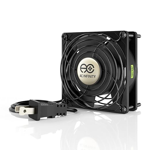 AC Infinity AXIAL 9225, Muffin Fan, 120V AC 92mm by 92mm by 25mm High Speed, UL-Certified for DIY Cooling Ventilation Projects by ACInfinity