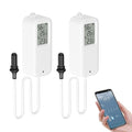 Aquarium Thermometer, Smart Fish Tank Thermometer App Monitor, Free Data Export ℉/℃, WiFi Hygrometer for Babyroom, Greenhouse, Fish Tank, Refrigerator, White 2 Pack with Screen by Chatthen