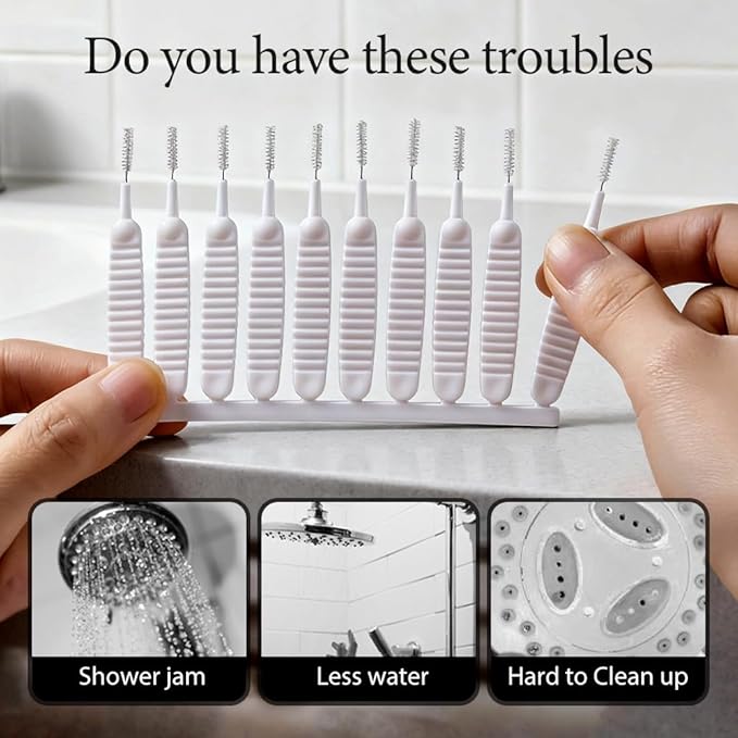 Shower Head Cleaning Brush for Small Hole, 2026 New Upgrade Gap Hole Anti-Clogging Cleaning Brush, Multifunctional Shower Cleaning Tools, Showerhead Cleaning Brushes Picks for Bathroom (40 Pcak) - Image 3