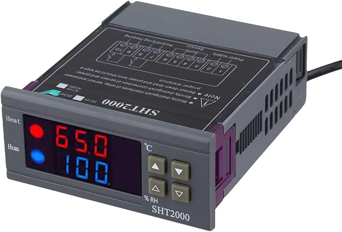 Humidity Controller SHT2000 Intelligent Digital Display Temperature Thermostat For Heating, Cooling, Humidifying Or Dehumidifying In Greenhouse, Workshop Or Storage(24V) - Image 7