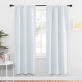 NICETOWN Greyish White Window Curtain Panels - Thermal Insulated Rod Pocket Room Darkening Curtain Sets for Bedroom (Greyish White, 2 Panels, 34 in x 72 in (W x L)) by NICETOWN