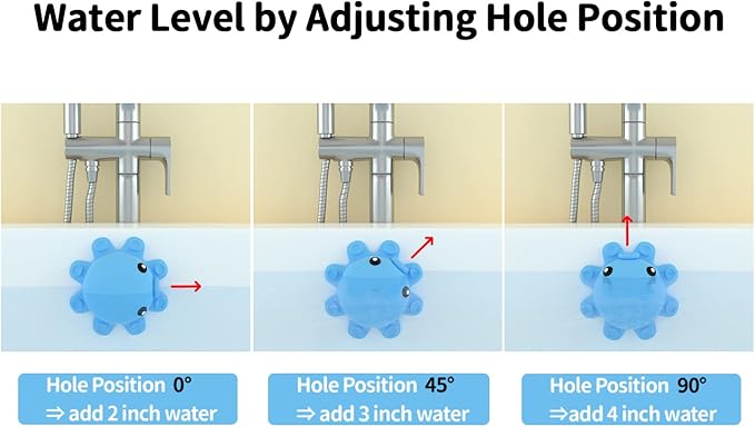 Bathtub Overflow Drain Cover Tub - Silicone Bathroom Overflow Drain Cover, Bath Tub Overflow Cover, Bathroom Spa Accessories, Adds Inches of Water for Deeper&Warmer Bath，Blue - Image 5