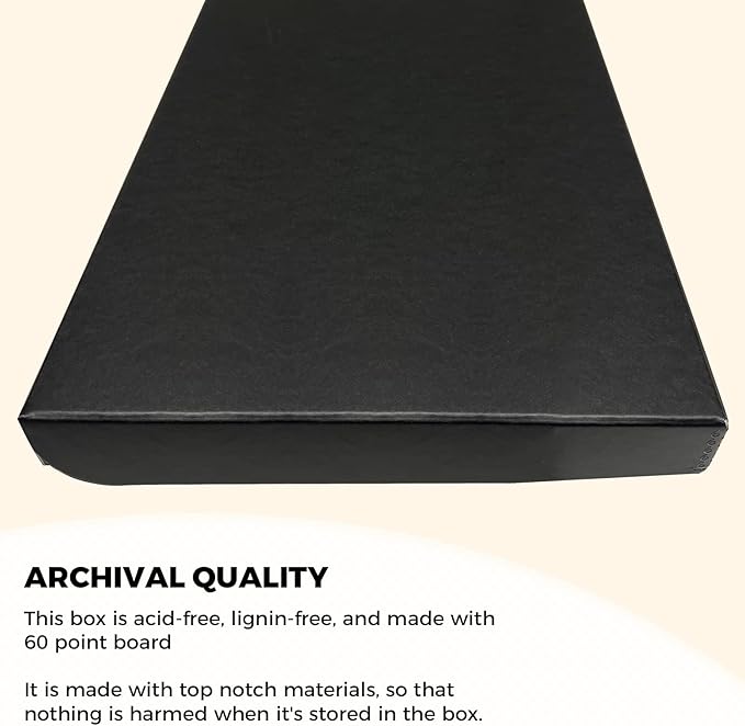 Golden State Art, Archival Folio Storage Box 13x19, Clamshell Design with Metal Edge, Preserve and Store Photos Documents Cards Prints Arts Crafts DIY, Black, Pack of 2 - Image 3