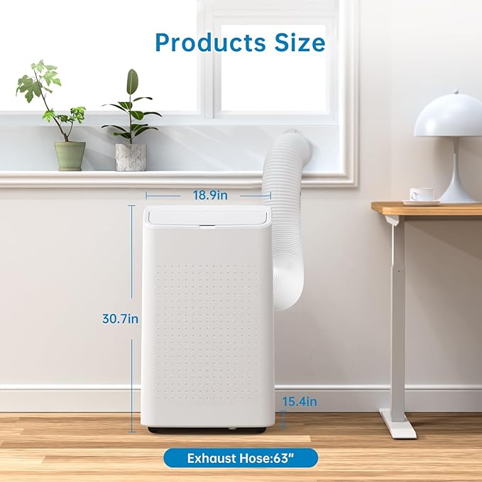 GarveeLife Portable Air Conditioner 15000Btus with Cooling, Dehumidifier, Fan 3 in-1 Room Air Conditioner, 24 Hour Timer/Sleep Mode, Cools Up to 850 Sq. Ft. for Home Office Apartment - Image 5