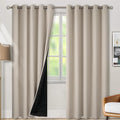 BGment Thermal Insulated 100% Blackout Curtains for Bedroom with Black Liner, Double Layer Full Room Darkening Noise Reducing Grommet Curtain (60 x 84 Inch, Cashmere, 2 Panels) by BGment