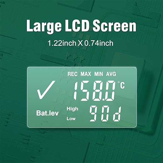 Freshliance Temperature Data Logger with LCD Display, Single Use USB Temperature Recorder with 30000 Points, Auto PDF CSV Report 7Days Cold Chain Transportation Storage, Fresh Tag 1D, 1Pack - Image 3
