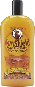 Howard Products SunShield Beeswax Furniture Polish - Outdoor Furniture Wax, Beeswax Wood Polish and Protection for Wood, 16 Fl Oz, Pack of 1, Yellow by HowardProducts