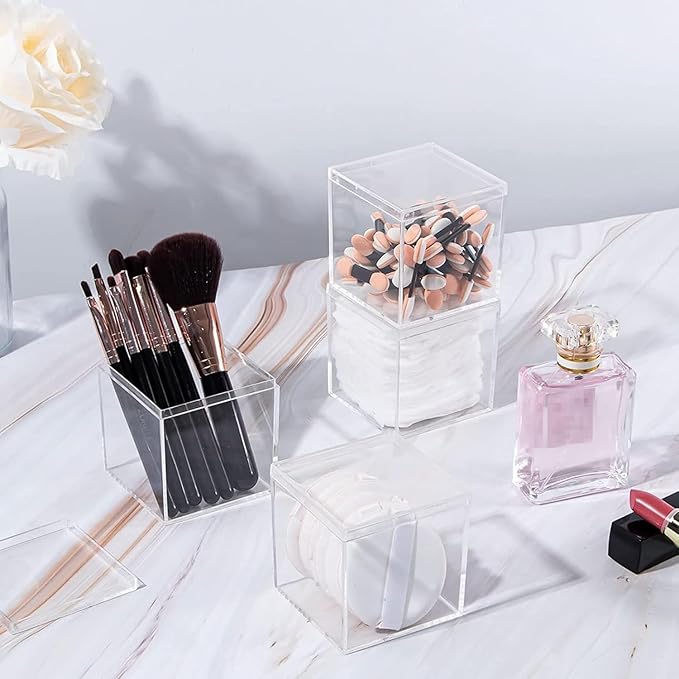 Acrylic Box Clear Boxes for Display 3.4x3.4x3.4Inch Acrylic Boxes with Lids Plastic Square Cube Containers Home & Office Storage Box Wedding Party Favor Candy Jewelry Boxes - Image 3