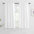 NICETOWM Window Treatment Curtain Panels - (White Color) W34 x L48, 2 Pieces, Semi Blackout Window Treatment Drape Panel for Kids Bedroom by NICETOWN