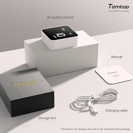 Temtop M10 Air Quality Monitor Indoor Air Quality Tester AQI PM2.5 VOCs Formaldehyde Detector for Home Air Testing, US Certified Air Sensor - Image 9