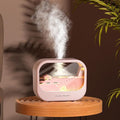 Essential Oil Diffuser, Cute Humidifier with 7 LED Light Colors, Waterless Auto Shut-Off & Timer Setting Cool Mist Humidifier Diffuser for Spa Home Yoga Office Bedroom(Pink) by Dgffan