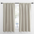 NICETOWN Blackout Curtains for Living Room, Darkening Window Curtain Panels, Easy-Care Solid Thermal Insulated Draperies/Drapes for Daughter Room (Natural, 2 Panels, 42 by 63) by NICETOWN