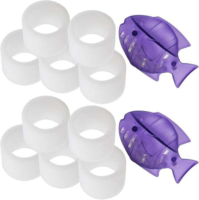 Top-Fill Humidifier Replacement Filter Compatible with Levoit Dual150 Dual200S Classic160 Classic300(S) LV600S LV600HH OasisMist450S OasisMist600S Superior 6000S - 10 Filters and 2 Clean Fish by ADDFRESH