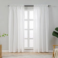 L.Z.E White Light Filtering Curtains for Living Room Bedroom Doorway Divider, Privacy Non-See-Through Curtains 108 Inches Long 2 Panels Set, Extra Long Rod Pocket Window Panels (55" W x 108" L) by LZE