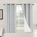 H.VERSAILTEX 100% Blackout Curtains for Bedroom Thermal Insulated Linen Textured Curtains Heat and Full Light Blocking Drapes Living Room Curtains 2 Panel Sets, Glacier Gray, 42x63 Inch by HVERSAILTEX